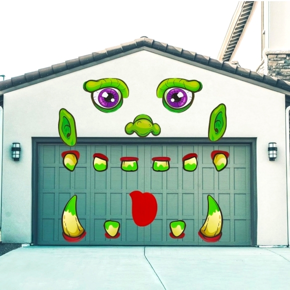 Halloween Trunk or Treat Decorations Kit - Scary Monster Face - Picture 1 of 8